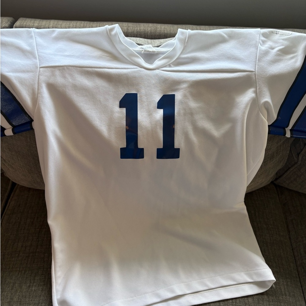 Rawlings White Jersey with Blue Number